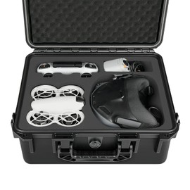 Case for DJI NEO Drone Combo, Waterproof Hard Carrying Cases for DJI NEO Motion Fly More Combo, Goggles N3/3/2/Integra, RC 2/N3/N2/Motion 3/2, Custom Foam for Goggles 3 Cases Accessories (Case Only)