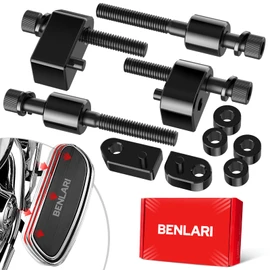 Benlari 0.75inch &1.25inch Driver Floorboard Extensions, Floorboard Spacer Extenders Compatible for Harley Touring Street Glide Road Glide Electra Glide Road King 2009-2024, FL Trikes 2009-2013, Black
