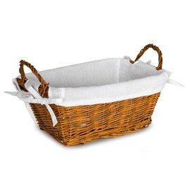 levandeo Wicker Basket Natural 32 x 19 cm Natural Wicker Basket Bread Basket Fruit Basket Wicker Basket Decorative Storage