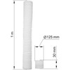 Vent Systems Diameter 125 mm 1 m long PVC flexible