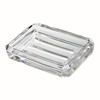 Clear Glass Soap Dish, Heavy Soap Holder for Bathroom, Sink