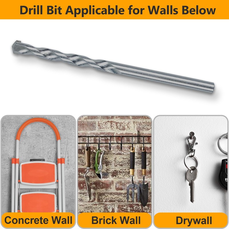 KURUI #10-12 Concrete Anchors and Screws Kit, 220PCs Wall Anchors