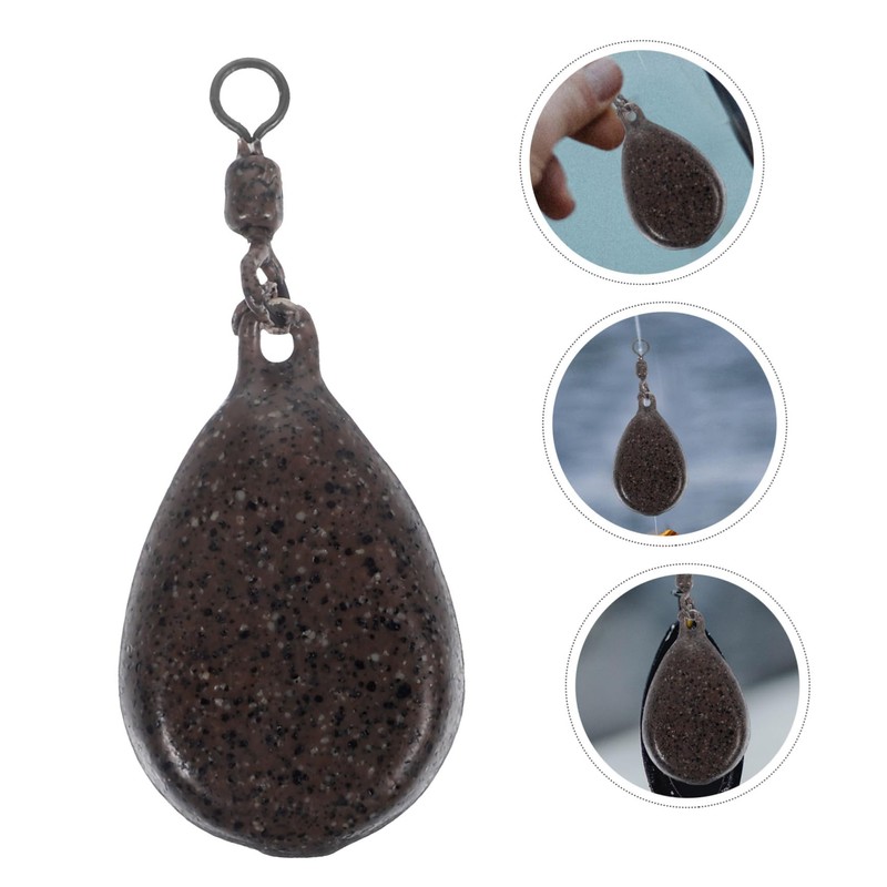 OHPHCALL 5pcs Iron Casting Fishing Sinkers 57g Drop Shot Weights