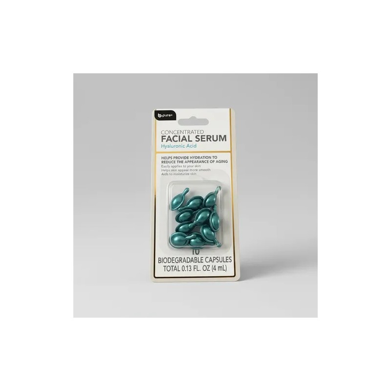 Serum Facial B-pure Acido Hialuronico 10 Cápsulas Biodegrada