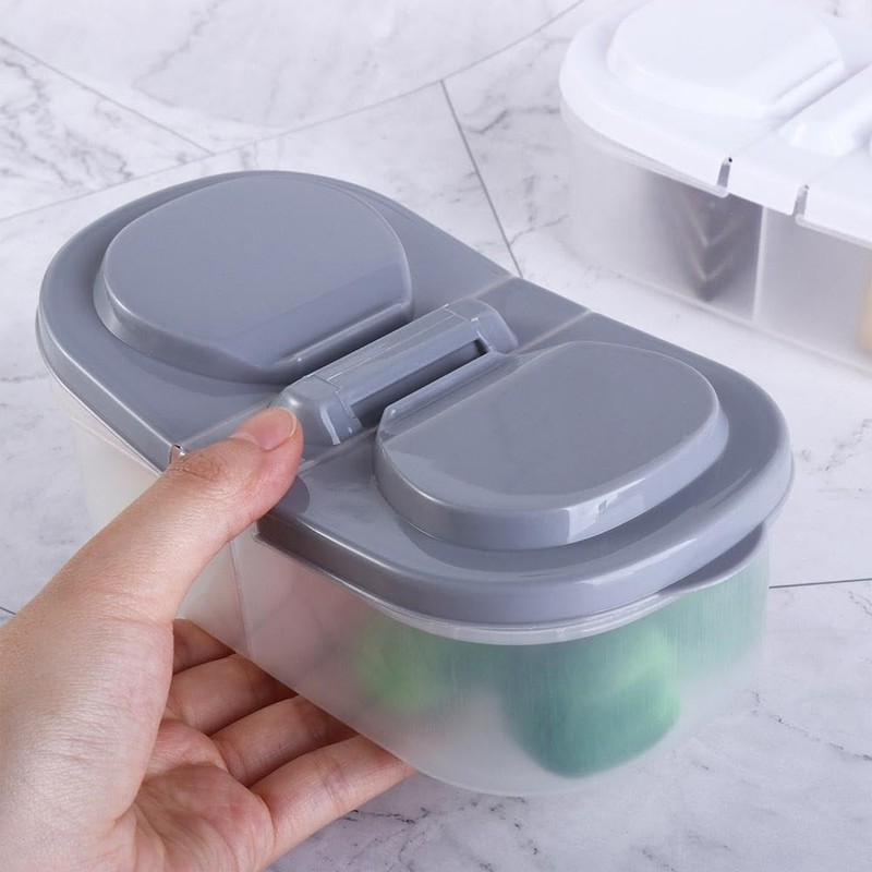 Kopida 2 Pcs Food Storage Containers with Lids, Plastic Double