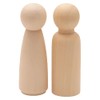 Muka 20 PCS Unpainted Wooden Peg Dolls 4.75 Inch, Large