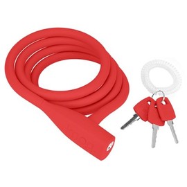 KNOG Party Coil Cable Key Lock, Light Red, 10mm x 1.35m