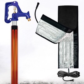 3 Ft YeloDeer 110V~120V Stickable Waterproof Pipe Heat Tape Blanket with 6Ft Power Cord, 38.5" x 6.2" Aluminum Foil Water Heat Trace Blanket for Metal & Plastic Pipe freeze Protection