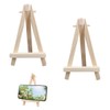 Mini Easel Stand, 2pcs Wooden Mini Easels for Display Tabletop