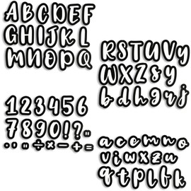 Bright Creations 146 Piece Alphabet, Numbers, Punctuation White Cutout Letters for Bulletin Board, Classroom, Chalkboard, 3.2 Inch - Classroom Decor