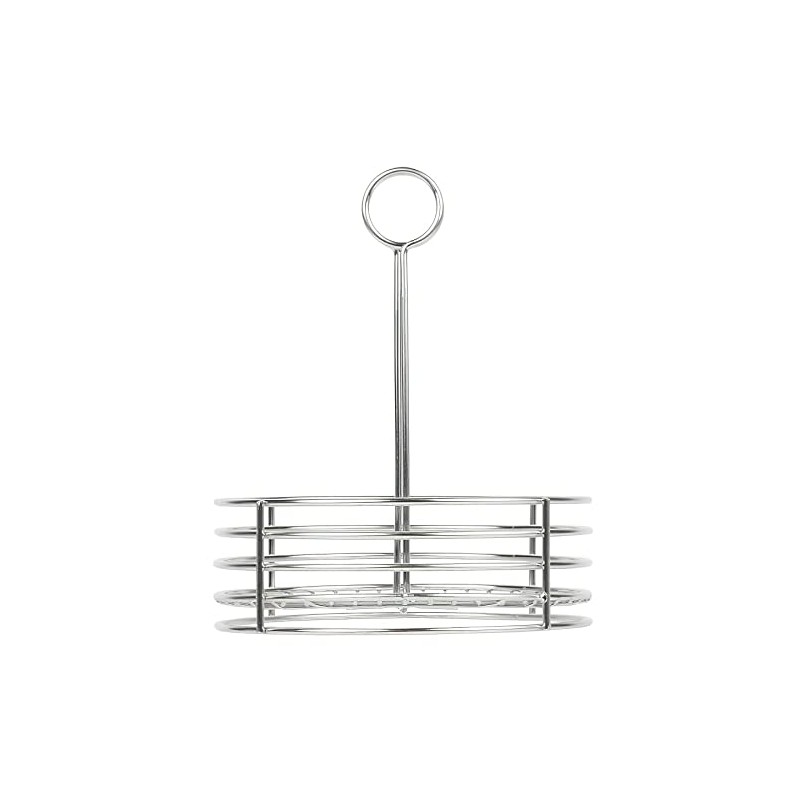 G.E.T. 4-81850 Stainless Steel Round Stainless Steel Condiment Caddy Stainless
