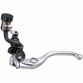 Daytona 95657 NISSIN Motorcycle Radial Clutch Master Cylinder Vertical Type φ19 (Horizontal Type 14mm Equivalent), Black Body/Silver Lever Smoke Tank