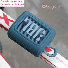 Hermitshell Silicone Carrying Case Replacement for JBL Go 3 / JBL Go 4 Portable Bluetooth Speaker (Sapphire Blue, Silicone Case)