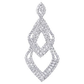 Gorgeous Rhinestone Cluster Chandelier Chandelier Braided Large Long Tear Drop Earrings Prom Evening Dress Party, Alloy Steel, No Gemstone