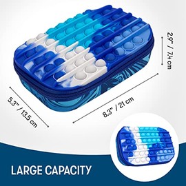 ZIPIT Estuche de Lápices POP para Niños, Estuche de Lápices Fidget Sensorial de Silicona para la Escuela, Caja Organizadora de Papelería de Gran Capac
