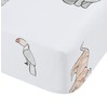 Bianca Zoo Animals Cotton Single Fitted Sheet White