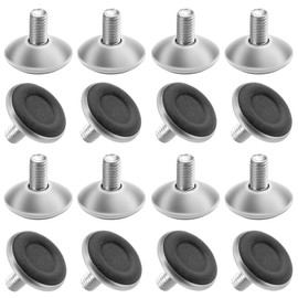 TOVOT 16PCS M8×1.25mm(Pitch) Furniture Leveling Feet Table Feet Screw on Adjustable Furniture Levelers for Chair Cabinet Sofa