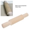 Embossed Rolling Pin with 2 Different Pattern Solid Wood Polished