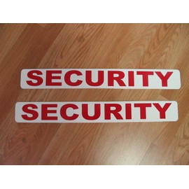 Red Security Magnetic Signs to fit Car, Tow Truck, Van SUV us dot Approved Size
