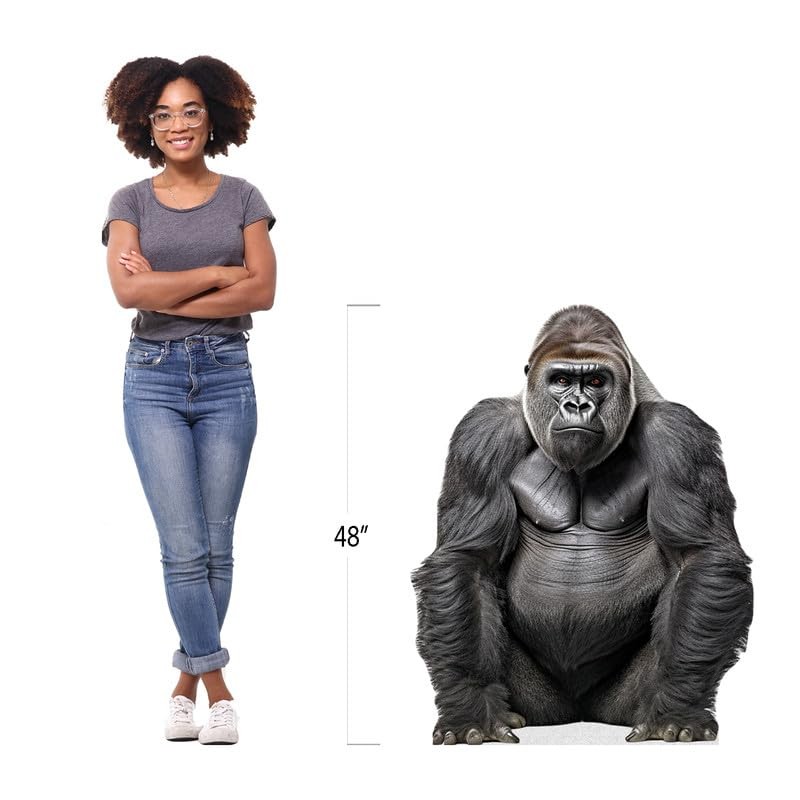 Gorilla - Life Size Cardboard Cutout Standup People with Support