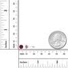 Solid 14K White Gold 6mm Round Created Red Ruby July
