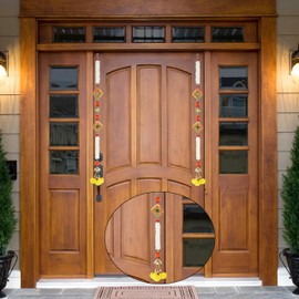 Set of 2 Door Hanging with Artificial Marigold and Mogra Flower with Square Parrot Birds String Hanging for Home Wall Temple Door Hanging Indian Traditional Festival Decoration(Size:-40"X4")