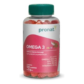 PRONAT Omega 3 Infantil 🧠 | 120 Gomitas | Apoya Desarrollo Cerebral y Visual | Sabor Delicioso