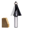 Chamfer Router Bit 1/2 Shank, 20° Degree Carbide 2-Flute Chamfer