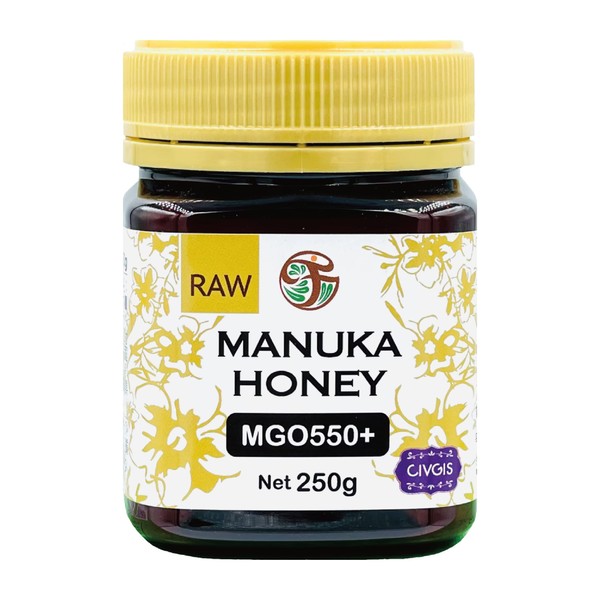 [MGO550+] Manuka Honey 8.8 oz (250 g) (methylglyoxal content value 550+), additive-free, unheated, glyphosate pesticide tested product