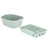 M1SS Set of 2 Silver Sage Plastic Medium Dish Drainer
