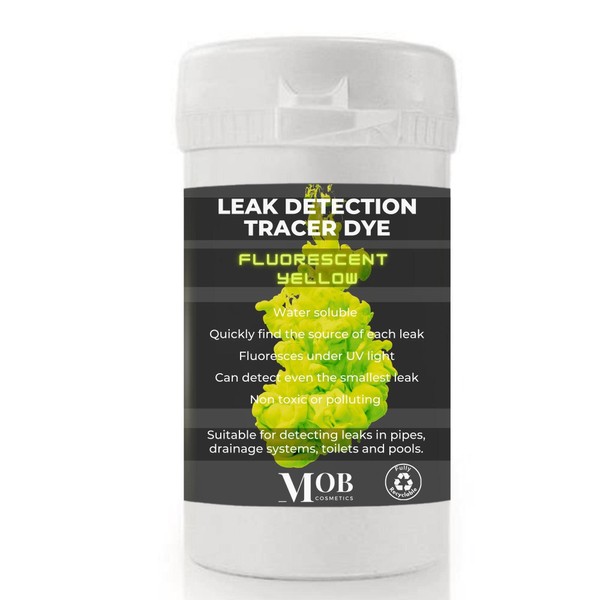 Leak Detection Tracing Dye | Fluorescent Yellow | UV Leak Drain Dye | 100grams