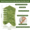 Multipurpose Jade Green Handmade Massage Comb Full Relaxing Massage Scalp