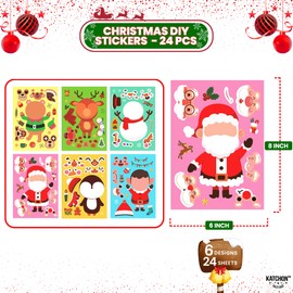 KatchOn, Christmas Stickers for Crafts - Pack of 24 | Make Your Own Christmas Stickers for Kids Holiday Activities | Christmas Sticker Crafts for Christmas Decorations | Holiday Party Games for Kids