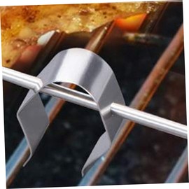 GANAZONO 3sets Thermometer Probe Clip Holder Meat Grill Thermometer Clip Stainless Steel Holder 6pcs*3