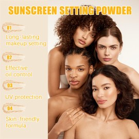 Mineral Powder Sunscreen Brush SPF 35-2PCS Powder Sunscreen for Face - Invisible Mineral Sun screen Pow der - Travel Essentials - Water Resistant - Broad Spectrum - Reef Friendly Facial Sun screen