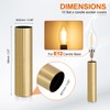 PATIKIL 3.5" Tall Candle Covers Sleeves, 10Pcs Metal E12 Chandelier