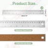 PATIKIL Stainless Steel Ruler Cork Backed, 2Pcs 12 Inch Straight
