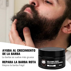 Bálsamo para Barba Cuidado de Barba y Suavidad para Hombre，Cuidado de barba y bigote -Balsamo Crecer La Barba Al 20%,haciéndolo más grueso, saludable ideal para quienes no tienen cabello ni barba