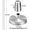 Mason Jar Tabletop Torch Kits,4 Pack Longlife Fiberglass Wicks,Stainless Steel