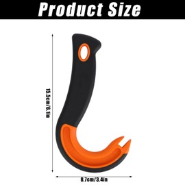 Easy Open Ring Pull Can Opener, J Hook Can Opener Pull Tab with No-Slip Grip for Seniors Kids Weak Hands Manual Soda Beer Pop Top Tin Bottle Jar Lid Lifter Tool (Orange)