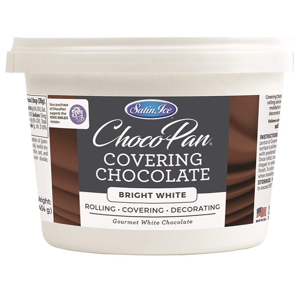 Satin Ice ChocoPan Bright White Covering Chocolate, 1 Pound