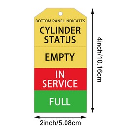 100 Pcs Cylinder Status Sign Tags Waterproof Gas Status Tanks Cardstock 2x4 inch Full In Use Empty Cylinder Cardboard with String 4 Part Cylinder Tag for Checking The State of The Cylinder