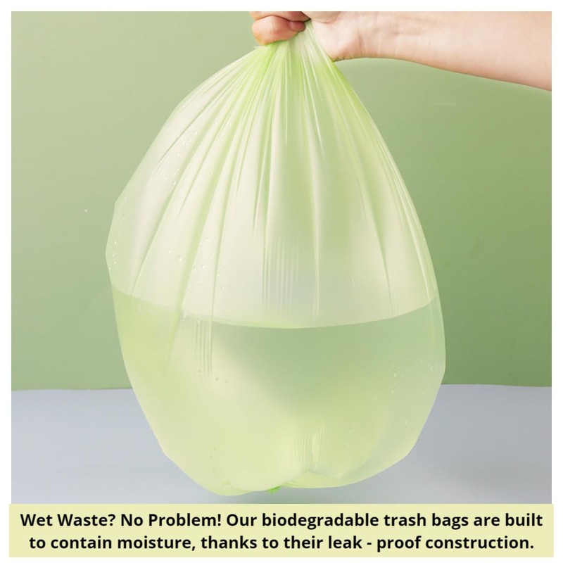 13 Gallon Biodegradable & Compostable Heavy-duty Trash Bags, 60 Count
