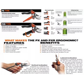 Bahco PXR-S2 Ergonomic Bypass Pruner with Rotating Handle