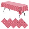Spring rain 4 Pack Red and White Checkered Tablecloth 54x108