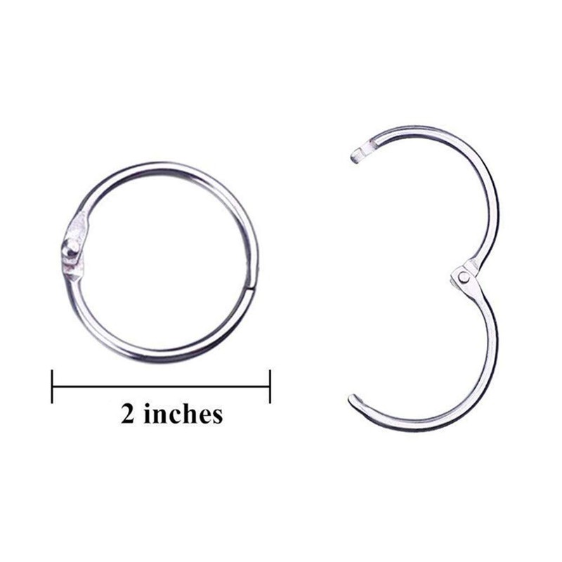Book Ring Metal Rings 50 Pieces 50 mm Loose Leaf