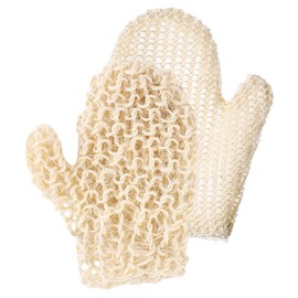 TOVINANNA 2Pcs Natural Jute Bath Scrubbing Mitts Exfoliating Shower Gloves for Deep Cleansing Soft and Durable Body Scrubbing Supplies for Spa and Home Use