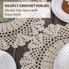kilofly Crochet Cotton Lace Table Placemats Doilies Value Pack, 4pc,