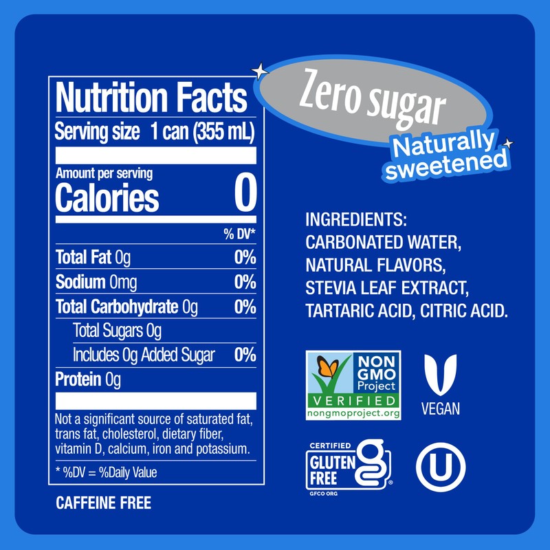 Zevia Zero Calorie Soda, Caffeine Free Cola, 12 fl oz