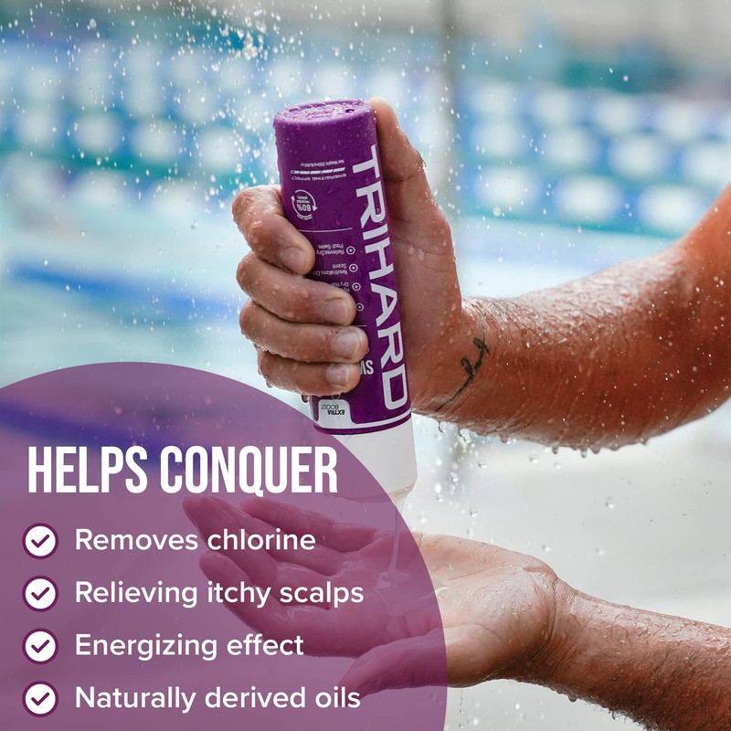 TRIHARD Swimmers Extra Boost Shampoo | Removes Chlorine and Hard